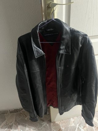 Chaqueta Cuero Tommy Hilfiger Negra