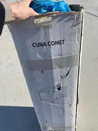 Cuna de viaje azul