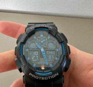 Casio G-Shock GA-100 Negro-Azul Full Set