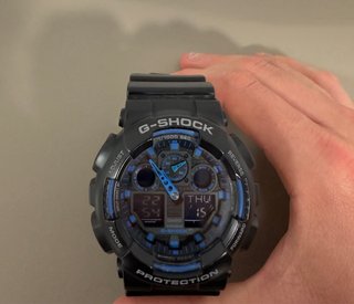 Casio G-Shock GA-100 Negro-Azul Full Set
