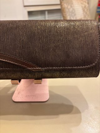 Bolso Cartera Fiesta Vintage Marrón Dorado