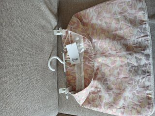Falda KOKOE MADRID bordada dorada y rosa