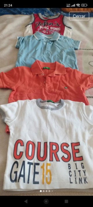 Conjunto Pili Carrera Bebé Camisa Blanca y Rojo Ra