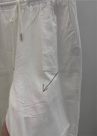 Pantaloni in lino bianco