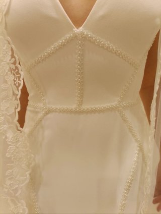 Vestido blanco de Novia de Pronovias
