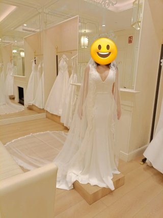 Vestido blanco de Novia de Pronovias