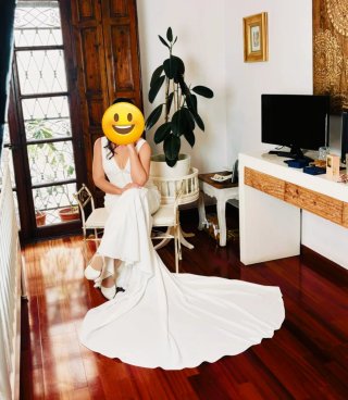 Vestido blanco de Novia de Pronovias
