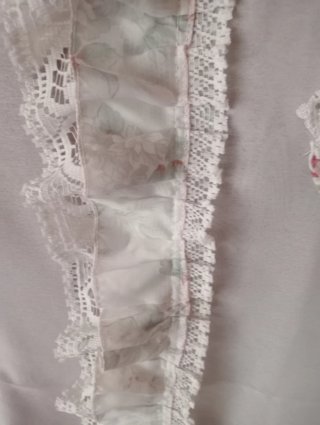 3 tende panna pizzo romantico