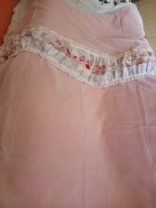 3 tende panna pizzo romantico