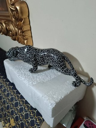 Figura Leopardo en pose de Ataque 40cm aproximadam
