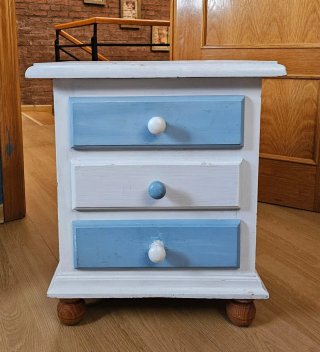 Mesa y mesilla de madera de pino macizo