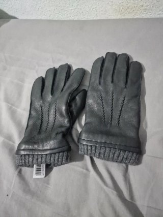 Guantes Emidio Tucci Piel Thinsulate Negro/Gris
