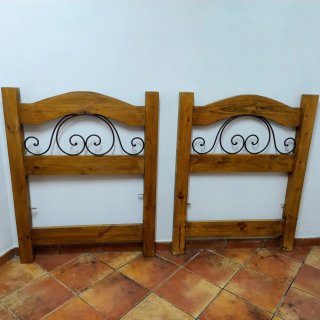 Dos cabeceros  Cama 90 Madera y Metal