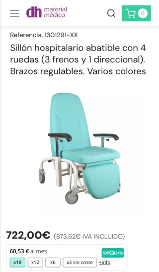 Sillón Hospitalario Sabinor