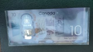 10 Dollari Canada 2017 Polimero