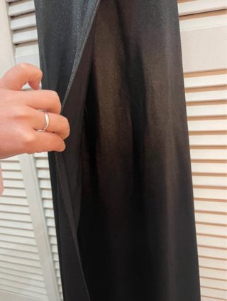 Vestido largo negro tirantes corset satén S nuevo