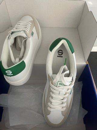 Zapatillas Sparco S-Time Blancas/Verdes