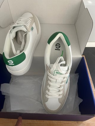 Zapatillas Sparco S-Time Blancas/Verdes