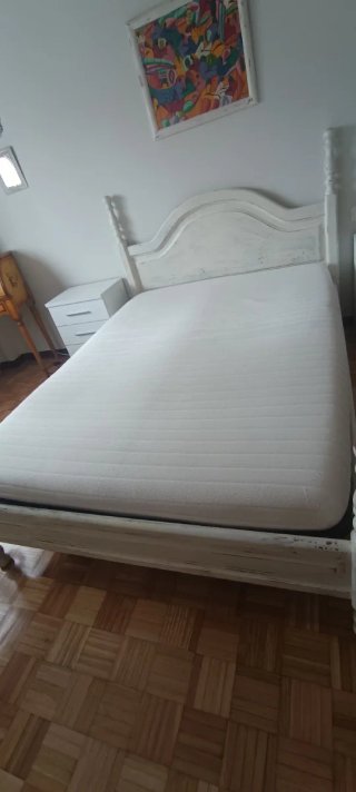 Cama de  pino 1.35 completa