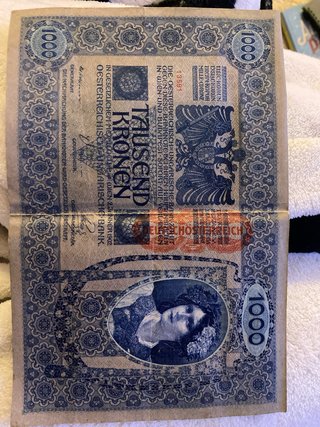 Billete 1000 Coronas Austria-Hungría 1902