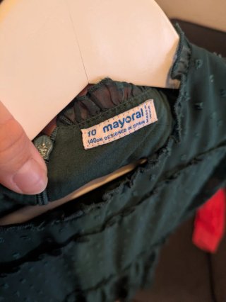 Vestido verde de ceremonia, talla 10 años