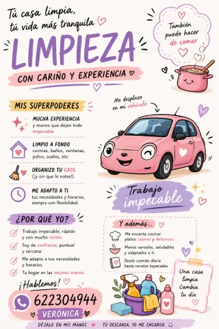 Limpieza de casas . Limpiadora con experiencia.