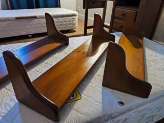 Baldas de madera para pared (3 unidades)