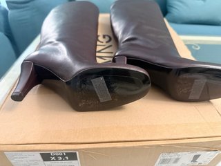 Botas Mango Marrones Tacon Mujer
