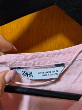 Camisa rosa de lino