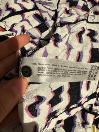 Camisa Bershka Error Estampada Corta Viscosa