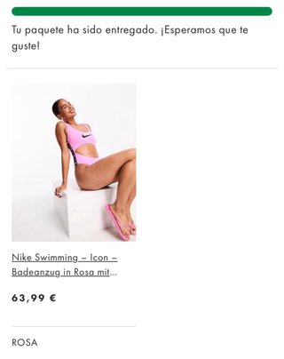 Bañador Nike Talla M Rosa y Negro