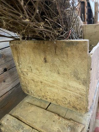 Antigua caja de madera Amidon Royal de Riz