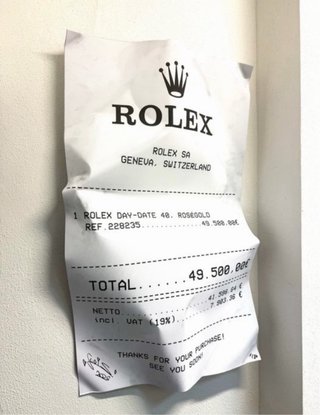 OBRA DE ARTE!! Recibo Rolex Day-Date 40 metalico