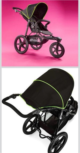 Silla de paseo Hauck Runner Negra/Neón