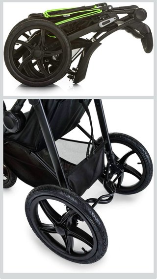 Silla de paseo Hauck Runner Negra/Neón