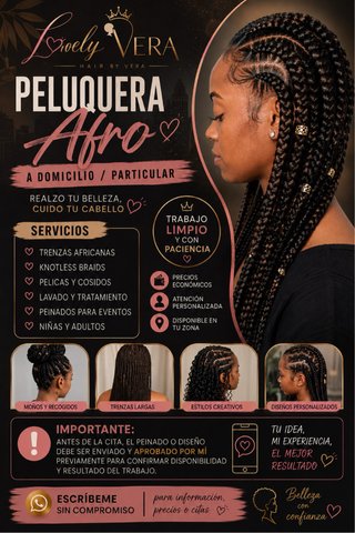 Peluquera Afro a domicilio / particular