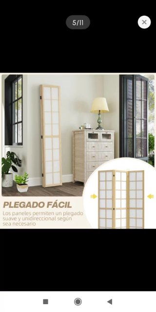 Biombo plegable 3 paneles