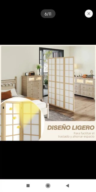 Biombo plegable 3 paneles