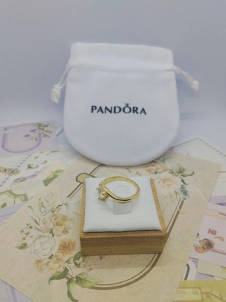 Anillo Pandora Corazon Ondulado