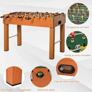 Futbolín niños adultos juego madera profesional