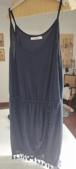 Vestido playero azul talla xl