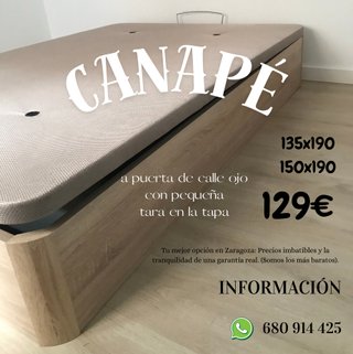 Canapé tapizado 135x190/150x190