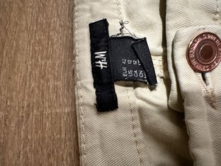 Pantalones Chino Slim H&M Talla 42 Beige