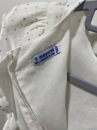 blusa de puntos mayoral blanca