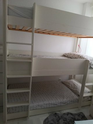 Litera triple 3 camas madera blanca NUEVA