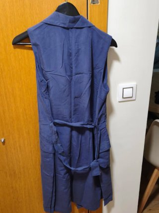 Chaleco largo Bershka azul talla única