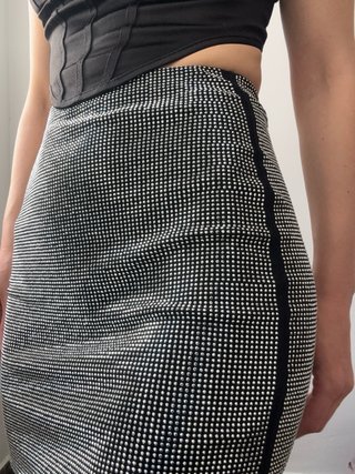 Falda mini brillante Y2K