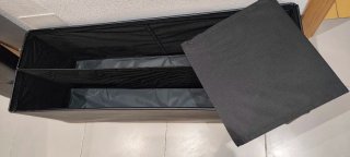 Puff Baúl Almacenaje Plegable Negro