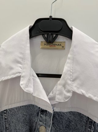 Vestito Camicia Denim e Bianco Taglia S