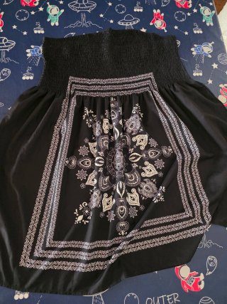 Vestido palabra de honor negro talla 4XL
